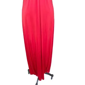 JAY GODFREY Halter Neck Jersey‎ Red Maxi Dress Gown Size 6 thumbnail 3