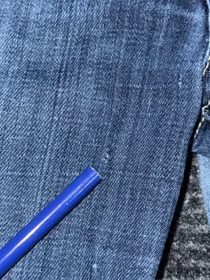 7 For All Mankind Dojo Low Rise Trouser Flare Leg Jeans 28 (30x30) USA Made flaw thumbnail 6