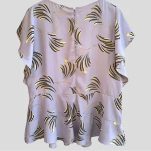 LOFT Lavender Flutter Sleeve Blouse thumbnail 4