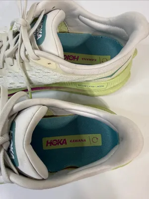 Hoka Kawana Women's Athletic Shoes in Cream, Lime & Pink Accent thumbnail 8