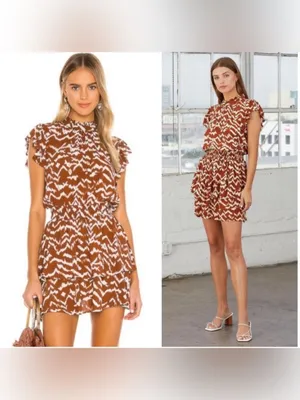Cleobella Karina Mini Dress in Ginger Women's Size Small thumbnail 3
