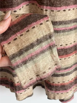 Lauren Ralph Lauren 100% Linen Striped Long Sleeve Top Multicolor Size L thumbnail 7