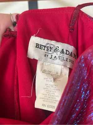 Vintage 90s Y2K Betsy‎ & Adam by Jaslene Dress Formal Prom Metallic Pink Size 8 thumbnail 3