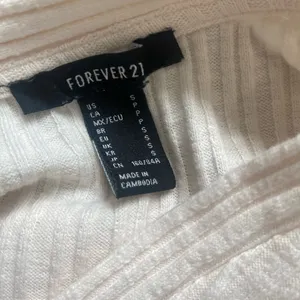 Forever 21 Cream Ribbed Cropped Cardigan Sweater Size S thumbnail 5
