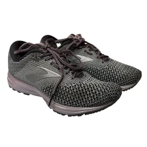 Brooks Revel 2 Running Shoes Black Grey Mauve Knit Athletic Outdoor Sneakers 8 thumbnail 1