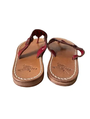 Freebird By Steven Vallarta Sandal Red Size 7 Leather Star Moon Boho Festival thumbnail 3
