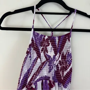 Free People Intimately Heat Wave Smocked Floral Maxi Dress Ruffle Size Small thumbnail 4