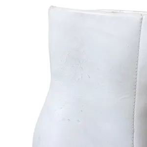 Marc Fisher Olorena White Leather Pointed Toe Block Heel Ankle Boots Size 8.5M thumbnail 5