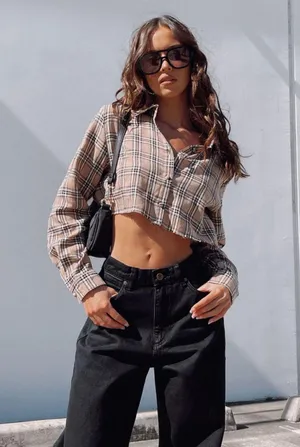 Princess Polly Nora Cropped Shirt thumbnail 1