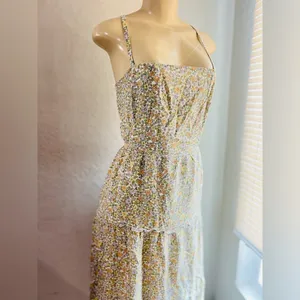 Hollister women’s bohemian sexy maxi floral print dress size Med NWT thumbnail 6