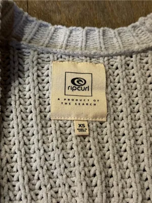 Rip Curl Safari Sun Open Front Cardigan Oversized Off White Size XS thumbnail 3