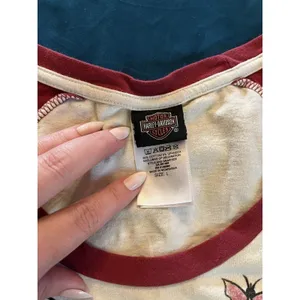 Harley Davidson Women's Shortsleeve Shirt Large Sugar Skull EUC Arkansas thumbnail 5