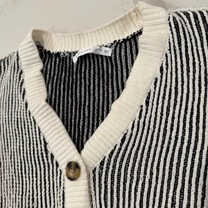 Altar’d State Maria Ribbed Chenille Balloon Sleeve Cardigan Sweater Women’s XXS thumbnail 6