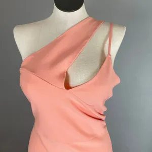 Abercrombie & Fitch Dress Crossover Bodice NWT‎ FLAWS Peach Pink Size Large thumbnail 6
