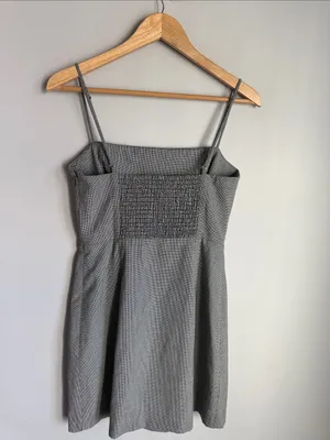Aritzia Wilfred Classic 90s Spaghetti Straps Mini Dress - Black White - US 8 thumbnail 4