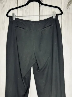 Old Navy Women Sz 12 Pants Black Mid Rise Straight Leg Stretch Work Rayon Blend thumbnail 5