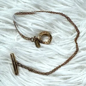 Coach Gold Toned Open Circle Double Strand Toggle Bracelet thumbnail 3