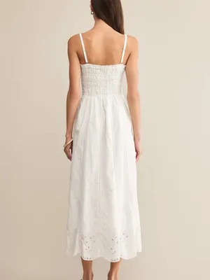 Z Supply‎ Dani Embroidered Midi Dress New NWT White thumbnail 2