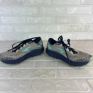 Brooks‎ Divide 3 Trail Running Shoes Womens 7.5 Oyster Cobalt Blue Tint Active thumbnail 8
