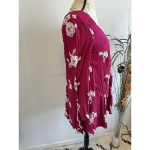 Free People | Austin Emma Embroidered‎ Floral Boho Mini Dress Size XSmall thumbnail 2