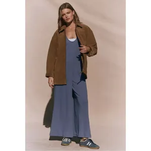 Free People Bohemian Zena One Piece Wide Leg Jumpsuit Periwinkle Blue Small NWT thumbnail 4