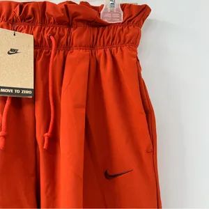 Nike Sportswear Paperbag Shorts Womens XS Orange High Rise Loose Fit NWT thumbnail 2