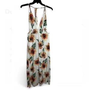 Sunflower Season Maxi Dress in white size Large. Timing brand. thumbnail 3