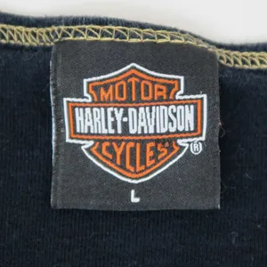 Y2K Harley Davidson Cheetah Gold Sparkly Tank Top Black Size L thumbnail 9