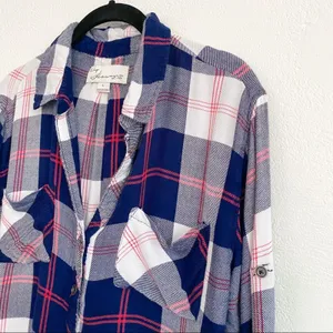 Vintage Havana Americana Plaid Fly Back Shirt Size Large thumbnail 3