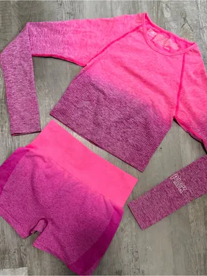 Victoria's Secret pink seamless athletic outfit both size small NWOT thumbnail 1