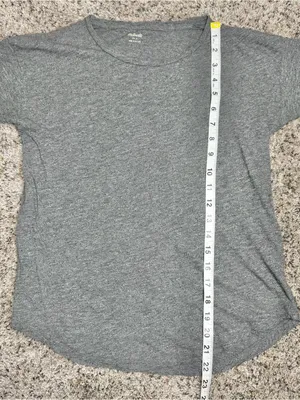Madewell Whisper Cotton Crewneck Tee Small S Grey Heather Short Sleeve C0984 thumbnail 7