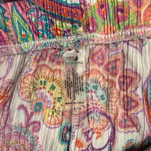 💖 Tinibikini‎ Colorful Paisley Wide Leg Cropped Cover Up Swim Summer Pants thumbnail 5