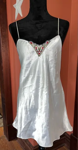 Vintage Beth Michaels slip dress White thumbnail 1