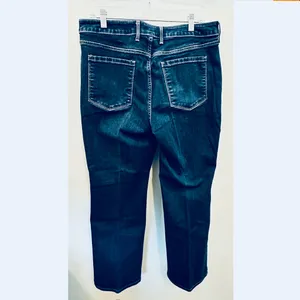 Eddie Bauer Women’s Curvy Trouser Boot Cut Denim Jeans Stretch Dark Blue Size 16 thumbnail 4
