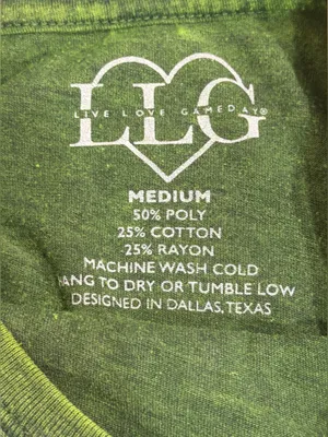 LLG Graphic Green Tee Shirt Size M thumbnail 3