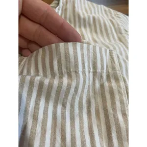Béchamel tan & white striped a-line dress‎ cottage boho sz Med Petite thumbnail 8