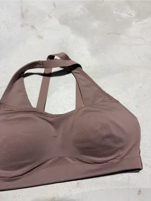 Under armour Padded Sports Bra Brown tan medium thumbnail 5