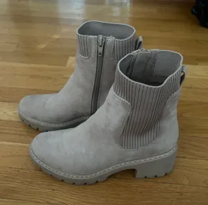 NOBO Taupe Suede-Look Chelsea Ankle Boots thumbnail 1
