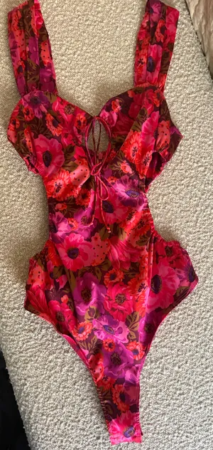 For Love & Lemons Pink floral patterned bodysuit thumbnail 4