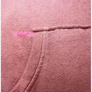 Good hYOUman Woman Up Lace-Up Hoodie Corset Asymmetric Heathered Pink Oversized thumbnail 6