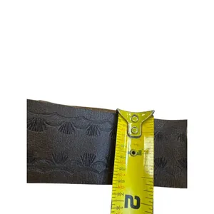 Vintage Womens Brown Leather Belt With Silver-Tone Circular Buckle 35" Length SK thumbnail 4