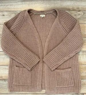 Pol chunky knit cardigan sweater size small thumbnail 1