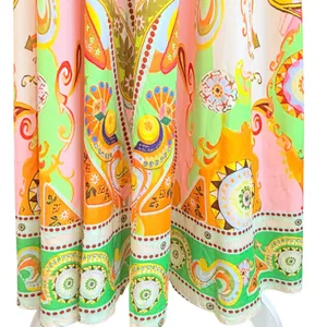 Bohemian Paisley Maxi Dress Size L Pink Multicolor Festival Psychedelic‎ Smocked thumbnail 5