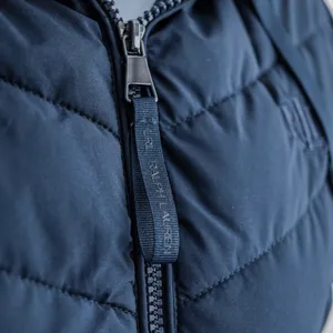Lauren Ralph Lauren Puffer‎ Jacket Womens XS Navy Blue Chevron Quilted Hood Coat thumbnail 12