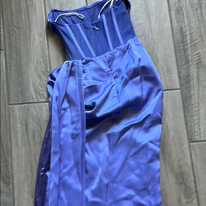 Elegant Purple Strapless Dress thumbnail 8