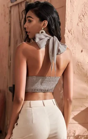 Halter Neck Plunging Top thumbnail 2