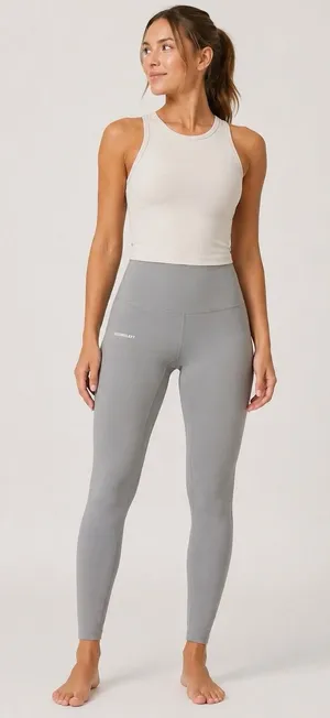 Secondleft Gray Full Length Leggings XS High Rise Gym Workout Activewear thumbnail 1