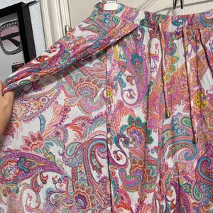 💖 Tinibikini‎ Colorful Paisley Wide Leg Cropped Cover Up Swim Summer Pants thumbnail 4