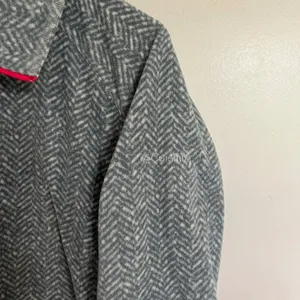 Columbia Womens Grey Herringbone Fleece Quarter‎ Zip Pullover Sweater Large thumbnail 8