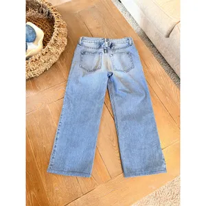 A.L.C. Wide Leg Button Fly Jeans Women's‎ Light Blue Wash Size 2 thumbnail 4